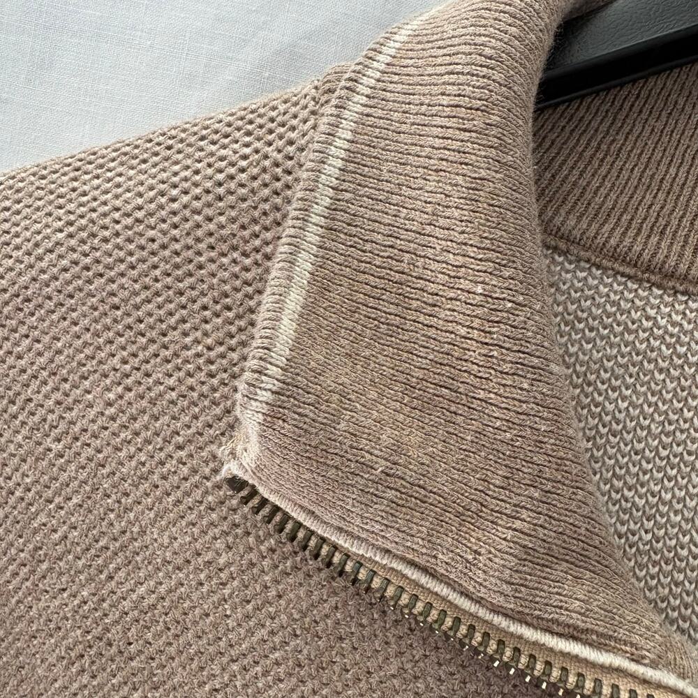 Polo Ralph Lauren Pima Cotton 1/4 Zip Pullover Sweater Tan Beige XL - Picture 6 of 7